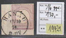 DR: Brustschild Nr. 16 Auf Briefstück Hanau, Bestgeprüft - Altri & Non Classificati
