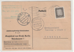 ZKD (A): 10 Pfg. Auf Standesamt-Postkarte Berlin - Other & Unclassified