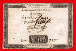 ASSIGNAT FAUX D'EPOQUE - 10 LIVRES - 16 Décembre 1791 -  CERTIFIE FAUX PAR JALHEAU - RARE - REVOLUTION FRANCAISE - Assignate