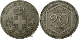 Italie - Royaume - Victor-Emmanuel III - 20 Centesimi 1919 R - TTB+/AU50 - Mon6379 - 1900-1946 : Vittorio Emanuele III & Umberto II