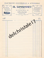 45 0067 ORLEANS LOIRET 19.. Vierge Électricité Industrielle & Automobile H. SIMONNET Fb Bannier Accumulateurs FULMEN - 1900 – 1949