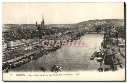 CPA Rouen Vue Generale Prise Du Pont Transbordeur  - Rouen