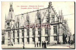 CPA Rouen Palais De Justice Facade Place Verdrel - Rouen