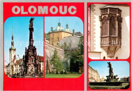 73787627 Olomouc Olmuetz CZ Zentrum Dreifaltigkeitssaeule Stadtmauer Brunnen  - Tchéquie