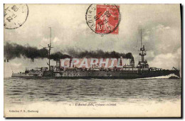 CPA Bateau Guerre L Amrial Aube Croiseur Cuirasse - Steamers