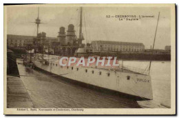 CPA Bateau Guerre Cherbourg L Arsenal Le Dupleix - Steamers