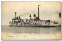 CPA Bateau Guerre Rochefort Sur Mer Le Dupleix Croiseur Cuirasse Se Rendant En Rade - Steamers