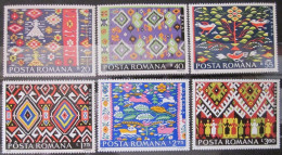 ROMANIA ~ 1975 ~ S.G. NUMBERS 4168 - 4173. ~ CARPETS. ~ MNH #03547 - Neufs