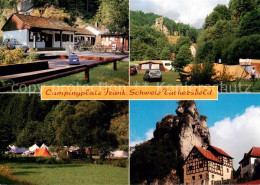 73787333 Tuechersfeld Campingplatz Fraenkische Schweiz Felsen Tuechersfeld - Pottenstein