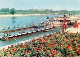 Navigation Sailing Vessels & Boats Themed Postcard Hungary Szeged Ship Hotel Szoke Tisza - Voiliers