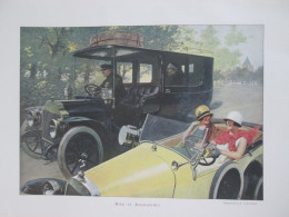 1924  HIER ET AUJOURD HUI FEMME Mode Art Déco  Voiture Ancienne - Unclassified