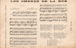 CPA - P - CHANSON - PARTITION ET PAROLES DE LA CHANSON LES OMBRES DE LA RUE - - Autres & Non Classés