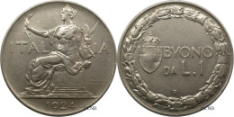 Italie - Royaume - Victor-Emmanuel III - 1 Lira 1924 R - TTB+/AU50 - Mon6514 - 1900-1946 : Victor Emmanuel III & Umberto II