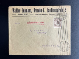 GERMANY 1924 LETTER DRESDEN TO RADEBERG 07-05-1924 DUITSLAND DEUTSCHLAND - Cartas & Documentos