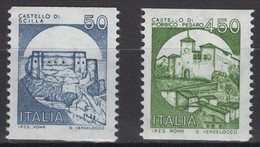 ITALIA 1985 - CASTILLOS DE SCILLA Y PROBICO PESARO - YVERT Nº 1666/1667** - 1981-90: Mint/hinged