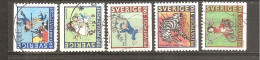 Suecia-Sweden Nº Yvert  1415, 1417, 1420, 1423-24 (usado) (o) - Usados