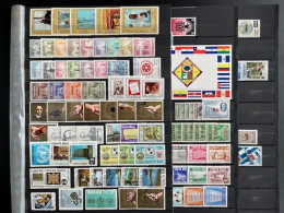COSTA RICA LOT OF 131 STAMPS AND 2 SHEETS MINT NEVER HINGED - Costa Rica