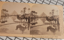 L'offrande De L'adieu. En Partance Pour Le Désert, Egypte. Underwood Stéréo - Visionneuses Stéréoscopiques