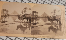 L'offrande De L'adieu. En Partance Pour Le Désert, Egypte. Underwood Stéréo - Stereoscopes - Side-by-side Viewers
