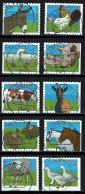 België OBP 3481/3490 - Zegels Uit Boekje B60 - Farm Animals - Oblitérés