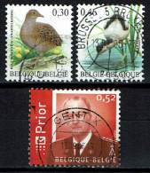 België OBP 3478/3480 - Birds - Koning Albert II - Roi Albert II - Oblitérés