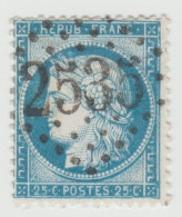 Cérès 25 C Bleu - Oblitération Gros Chiffre 2535 MOREZ (Jura) - 1871-1875 Cérès