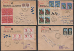 ITALIE - ITALIA - ROMA / 1967-68 - 4 LETTRES RECOMMANDEES ==> ALLEMAGNE  (ref 4219) - 1961-70: Marcofilie