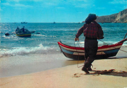 Navigation Sailing Vessels & Boats Themed Postcard Nazare Portugal Barcos Pescadores - Velieri