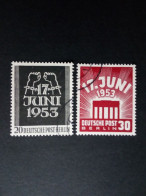 BERLIN MI-NR. 110-111 GESTEMPELT(USED) VOLKSAUFSTAND 17. JUNI 1953 - Gebruikt