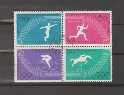 Pologne - Polska - Bloc De 4 Timbres Jeux Olympiques - Paris Amsterdam Los Angeles Berlin - Année 1960 - Gebruikt