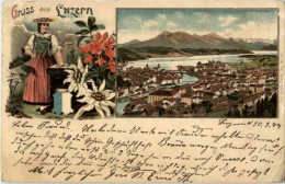 Gruss Aus Luzern - Litho - Lucerne