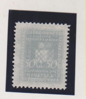 CROATIA WW II  , 0.50  Kn  Official Double Printed MNH - Kroatië