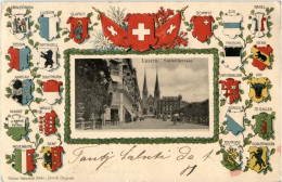 Luzern - Seefeldstrasse - Litho - Prägekarte - Luzern