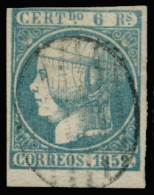 Ø 16. 6 Reales. Borde Inferior De Hoja. Margen Superior Algo Justo. Certificado GRAUS. Cat. 470 €. - Oblitérés