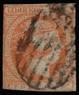 Ø 19. 2 Reales. Márgenes Justos. Cat. 3000 €. - Used Stamps