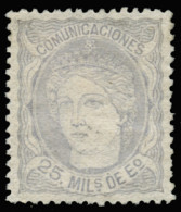 * 106b. Alegoría. 25 Mil. Centraje De Lujo. Cat. +110 €. - Unused Stamps