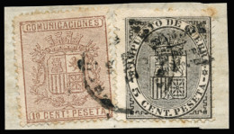 Ø 142A (Habilitado Tarragona) Y Ø 153. Sobre Pequeño Fragmento De Carta. - Used Stamps