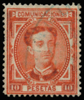 Ø 182. Alfonso XII. 10 Ptas. Ligerísimo Adelgazamiento. Muy Bonito. Cat. 150 €. - Usados