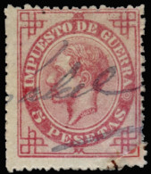 Ø 187. Impuesto De Guerra. 5 Ptas. Centraje De La Emisión. Ligeros Defectos. Examinar. Cat. 300 €. - Used Stamps