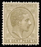 (*) 194. Alfonso XII. 25 Cts. Centraje De Lujo. Cat. 38 €. - Unused Stamps