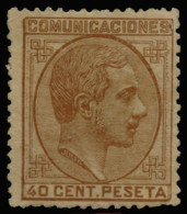 (*) 195. Alfonso XII. 40 Cts. Bonito. Cat. 195 €. - Unused Stamps