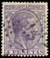 Ø 198. Alfonso XII. 4 Pta. Centraje Justo Pero Aceptable. Cat. 130 €. - Gebraucht