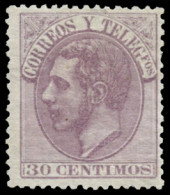 (*) 211. Alfonso XII. 30 Cts. Bien Centrado. Cat. 300 €. - Nuovi