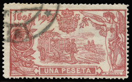 Ø 264. Quijote. 1 Pta. Centraje Aceptable. Marquilla Roig. Cat. 125 €. - Used Stamps