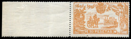 ** 266. Quijote. 10 Ptas. Borde De Hoja. Bastante Bonito Pese Inapreciable Impureza En El Papel. - Unused Stamps