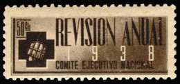 Socorro Rojo Internacional. Comité Ejecutivo Nacional. Revisión Anual 1938. * 50 Cts. Color Castaño. Allepuz Nº 1219. - Vignette Della Guerra Civile