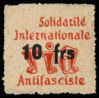 Francia. SIA. 10 Fr. Color Rojo. Rara. - Viñetas De La Guerra Civil