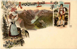 Gruss Aus Dem Appenzellerland - Litho - Greetings From...