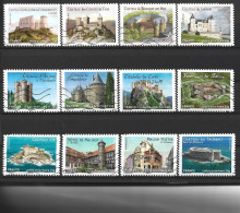 2012 FRANCE Adhesif 714-25 Oblitérés, Châteaux, Demeures, Série  Complète - Gebraucht