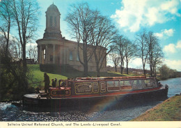 Navigation Sailing Vessels & Boats Themed Postcard Soltaire United Reformed Church Leeds Liverpool Canal Barge - Sailing Vessels